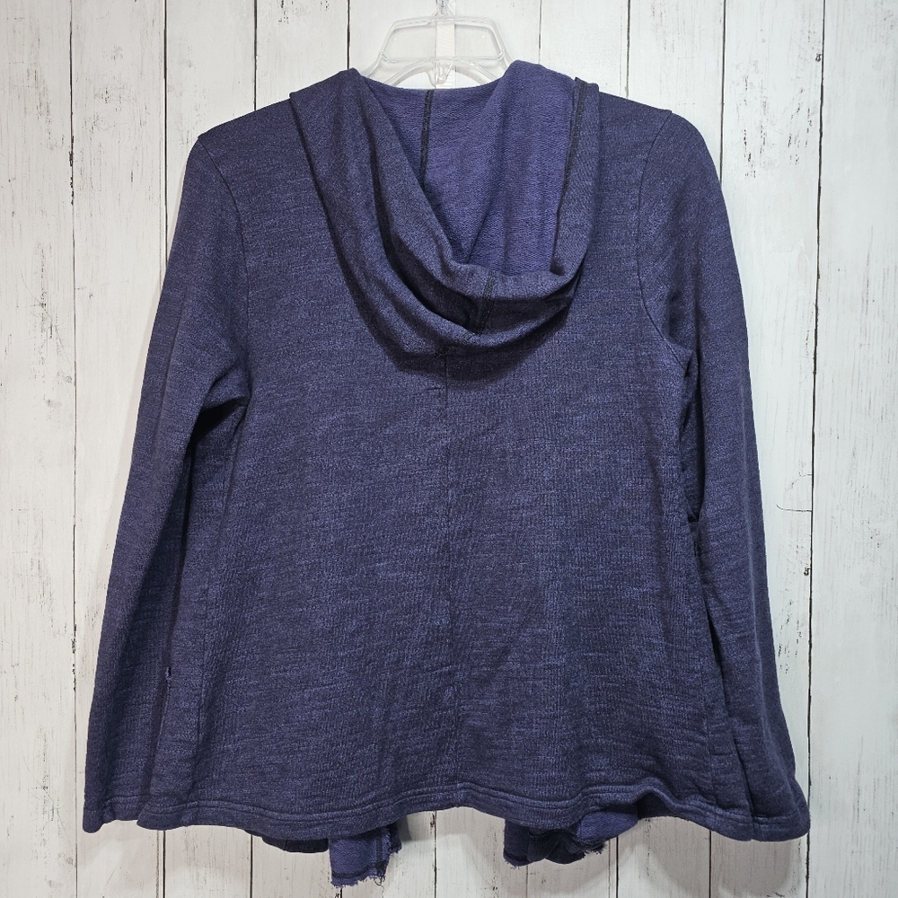 Cut Loose Women's Purple Heavyweight Hooded Knit Swing Coat Pockets Size Medium. - Picture 8 of 8
